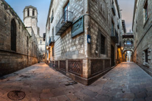 The Gothic Quarter in Barcelona